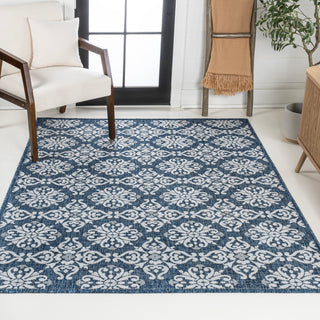 Nexus Traditional Mediterranean Tile Design Indoor/Outdoor Area Rug