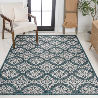 Nexus Traditional Mediterranean Tile Design Indoor/Outdoor Area Rug