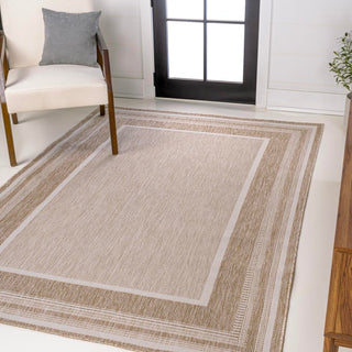 Woollen Classic Casual Border Stripe Indoor/Outdoor Area Rug