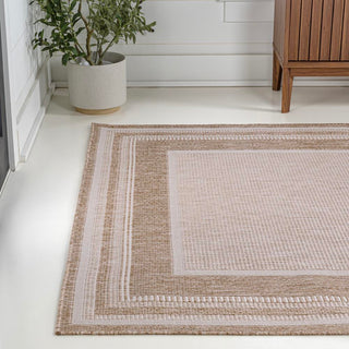 Woollen Classic Casual Border Stripe Indoor/Outdoor Area Rug