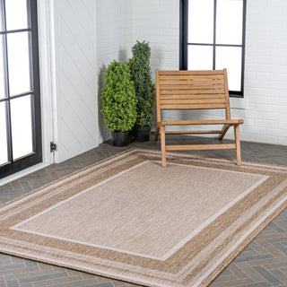 Woollen Classic Casual Border Stripe Indoor/Outdoor Area Rug