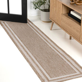 Thin Classic 3-Stripe Border Indoor/Outdoor Area Rug