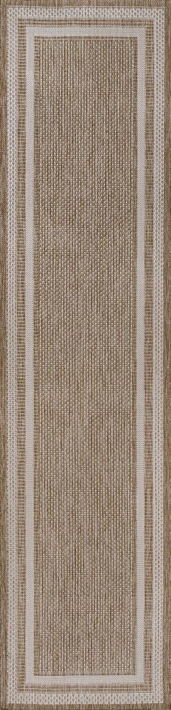 Thin Classic 3-Stripe Border Indoor/Outdoor Area Rug