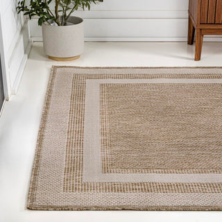 Thin Classic 3-Stripe Border Indoor/Outdoor Area Rug