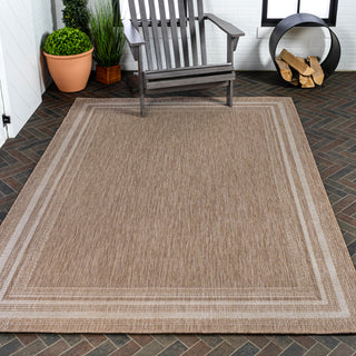 Barclay Traditional Casual Pinstripe Border Indoor/Outdoor Area Rug