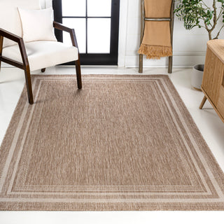 Barclay Traditional Casual Pinstripe Border Indoor/Outdoor Area Rug