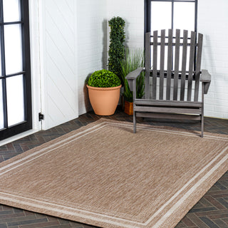 Barclay Traditional Casual Pinstripe Border Indoor/Outdoor Area Rug