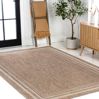 Barclay Traditional Casual Pinstripe Border Indoor/Outdoor Area Rug