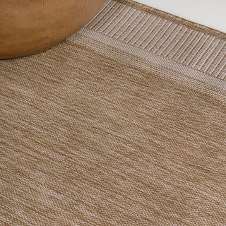 Couristan Coastal Casual Wide Stripe Border Indoor/Outdoor Area Rug