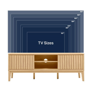 Vale 58 in. Farmhouse 3-Storage Sliding Door TV Stand Fits TVs up to 65 in. with Cable Management