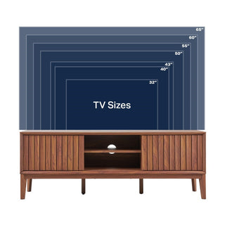 Vale 58 in. Farmhouse 3-Storage Sliding Door TV Stand Fits TVs up to 65 in. with Cable Management