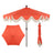 Coral Red/Cream, Dark Brown Pole