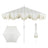 Light Gray and White Stripe/Cream, White Pole