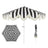 Black and White Stripe/Cream, White Pole
