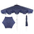 Navy/Blue, White Pole