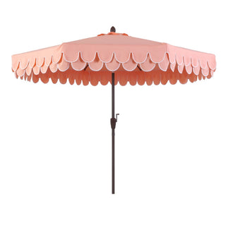 Hooli 9 ft. Classic MidCentury Scalloped Fringe Market Patio Umbrella