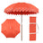 Coral Red/White, Brown Pole