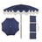 Navy/Cream, Brown Pole