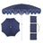 Navy/Blue, White Pole