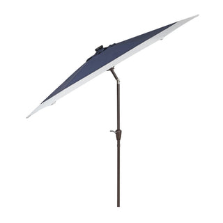 Nancy 9 ft. Classic Coastal 2-Tone Solar LED Market Patio Umbrella