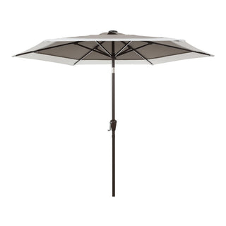 Nancy 9 ft. Classic Coastal 2-Tone Solar LED Market Patio Umbrella