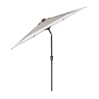 Nancy 9 ft. Classic Coastal 2-Tone Solar LED Market Patio Umbrella