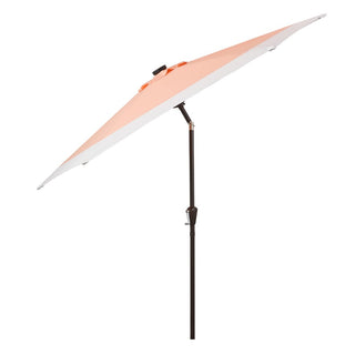 Nancy 9 ft. Classic Coastal 2-Tone Solar LED Market Patio Umbrella