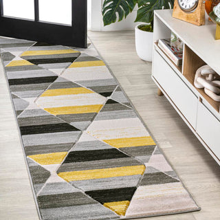 Unique Retro Diamonds Geometric Area Rug