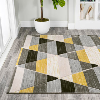 Unique Retro Diamonds Geometric Area Rug