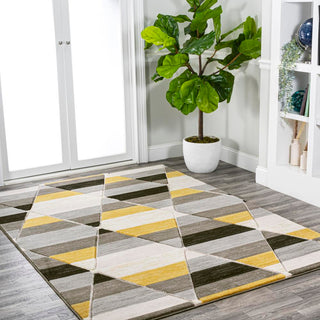 Unique Retro Diamonds Geometric Area Rug