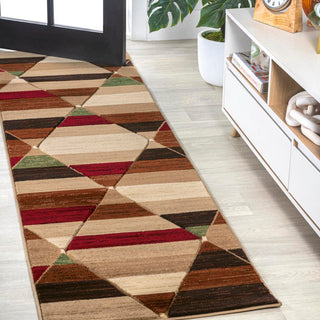 Unique Retro Diamonds Geometric Area Rug