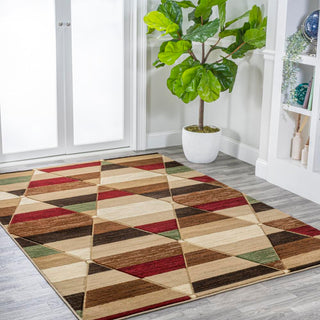 Unique Retro Diamonds Geometric Area Rug