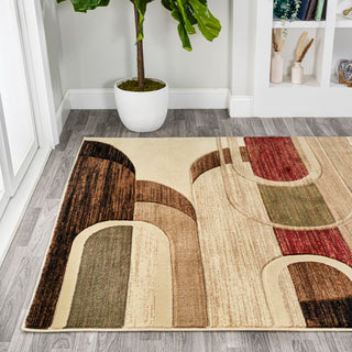 Saral Retro Abstract Arches Area Rug