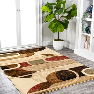 Saral Retro Abstract Arches Area Rug