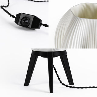 The Wavy Modern Contemporary Plant-Based PLA 3D Printed Dimmable LED Table Lamp