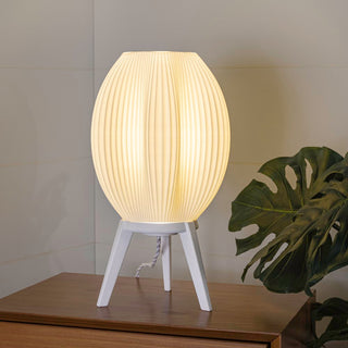 The Wavy Modern Contemporary Plant-Based PLA 3D Printed Dimmable LED Table Lamp