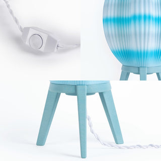 The Wavy Modern Contemporary Plant-Based PLA 3D Printed Dimmable LED Table Lamp