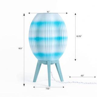 The Wavy Modern Contemporary Plant-Based PLA 3D Printed Dimmable LED Table Lamp