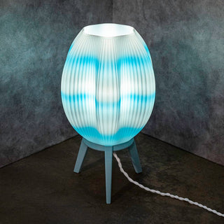 The Wavy Modern Contemporary Plant-Based PLA 3D Printed Dimmable LED Table Lamp