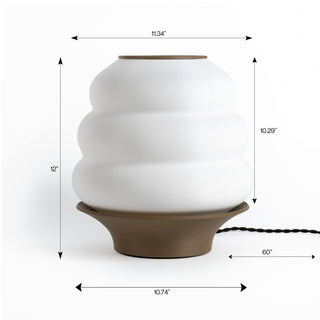 Mushroom Pot Minimalist Classic Plant-Based PLA 3D Printed Dimmable LED Table Lamp