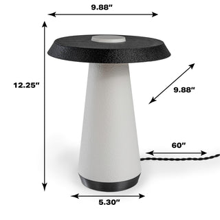 Nordic 12.25" Mid-Century Minimalist Plant-Based PLA 3D Printed Dimmable LED Table Lamp