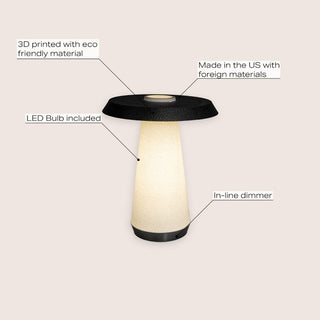 Nordic 12.25" Mid-Century Minimalist Plant-Based PLA 3D Printed Dimmable LED Table Lamp