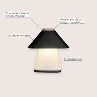 jonong 11.63" Modern Contemporary Plant-Based PLA 3D Printed Dimmable LED Table Lamp