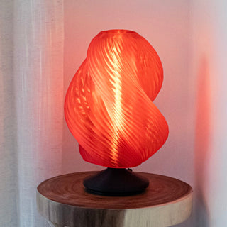 Swedish 13.5" Mid-Century Coastal Plant-Based PLA 3D Printed Dimmable LED Table Lamp