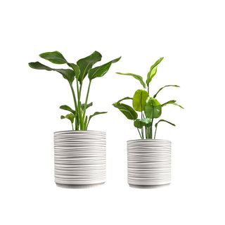 Ripple MidCentury Modern Indoor Ripple Eco-Friendly 3D Printed Planters with Drainage