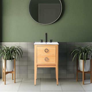 Evara Modern Classic 1-Drawer Bath Vanity Base Only (Sink Basin Not Included)