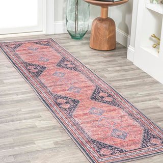 Herr geometric Medallions Washable Area Rug