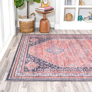 Herr geometric Medallions Washable Area Rug