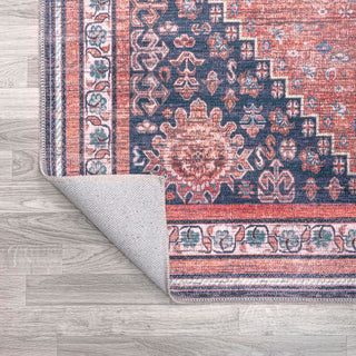 Herr geometric Medallions Washable Area Rug