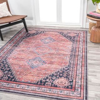 Herr geometric Medallions Washable Area Rug